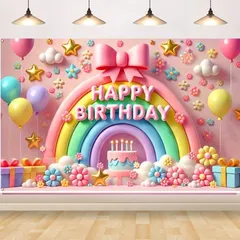 ハッピーバースデー タペストリー 誕生日 飾り 背景布 バースデーデコレーション パーティーグッズ 写真撮影 インスタ映え