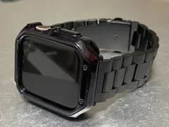 ブラック　ステンレスベルト　アップルウォッチ メンズ レディース ultra 1/2/3  38mm 40mm 41mm 42mm 44mm 45mm 46mm  49mm カバー ケース Apple Watch バンド  調整器付