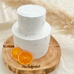 クレイケーキ 金箔ムラ塗り土台 プレート付き - メルカリ