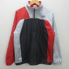 G■ヨネックス/YONEX ウインドブレーカージャケット/スポーツウェア【L】黒灰赤/men's/142【中古】■