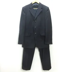 H■ポールスミス/Poul Smith ストライプ柄 スーツセットアップ【L】黒/MENS■104【中古】