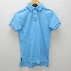 Q■ラルフローレン/Ralph Laurenカスタムフィット 半袖ポロシャツ■水色【 XS 】大き目/MENS/40【中古】