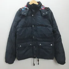 Q■アバクロンビー/Abercrombie Fitch 中綿フーディージャケット■紺【メンズL】MENS/143【中古】