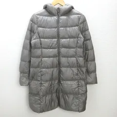 U■ユニクロ/UNIQLOウルトラライトダウンフーデットコート/211-128590【L】ベージュ/LADIES/K7【中古】■