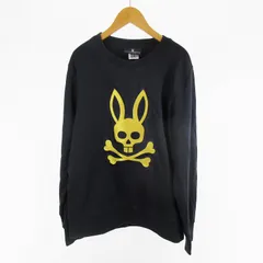 サイコバニー Psycho Bunny スウェット トレーナー バニー スカル 紺 ネイビー ゴールド M コットン 裏毛 トップスのサムネイル