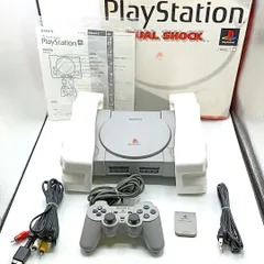 【中古動作品】初代PS Playstation 1 SCPH-7000 美品 外箱・説明書付き 本体一式セット シリアル一致 メモリ付属