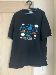 A BATHING APE ベイビー マイロ ブラック グラフィック Tシャツ 2XL