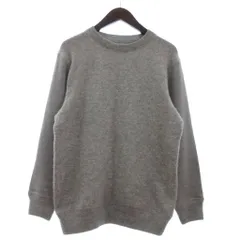 スリードッツ three dots セーター ニット スウェット 長袖 裏毛 切替 カシミヤ グレー Mのサムネイル