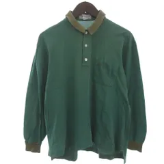 バーバリーズ Burberrys 長袖 ポロシャツ ヴィンテージ 緑 グリーン ブラウン系 M ■ECT