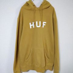 HUF フード付きパーカー Mサイズ クリーム色 - メルカリ