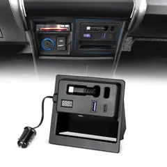 後期 CV1W CV2W D5 CV4W CV5W QC3.0 USB デリカ Type-C シガーソケット スマホ充電 急速に同時充電 アクセサリー 電圧計付 delica d5 専用設計 電源増設 パーツ内装 コンソール ピッタリ カスタムパーツ デリカd