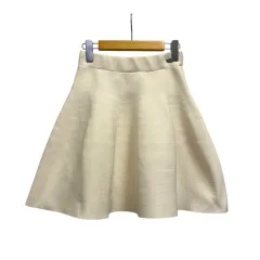 トゥービーバイアニエスベー To b. by agnes b. ニットスカート フレアスカート ミニスカート 無地 2814WE31 36 オフホワイト