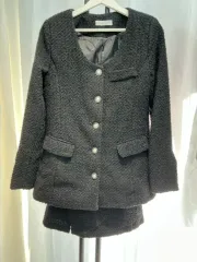ブラックツイードジャケット+スカート