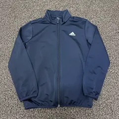 アディダス キッズ トラックジャージ ジップアップ トップス 130サイズ ネイビー