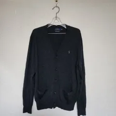 POLO RALPH LAUREN (ポロラルフローレン) Vネック ウール カーディガン メンズM