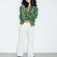 【美品】エックスガール X-girl SHIRRING DENIM FLARE PANTS レディース JPN2 ホワイト　デニム　ベルボトム