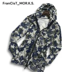 FranCisT_MOR.K.S. フランシストモークス 通年 スワロ ジップ★ 迷彩 カモフラ柄 メッシュ パーカー フーディー Sz.3 メンズ