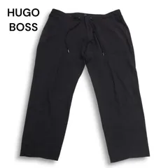HUGO BOSS ヒューゴボス 秋冬★ ウール イージー テーパード パンツ スラックス Sz.40 メンズ 大きいサイズ