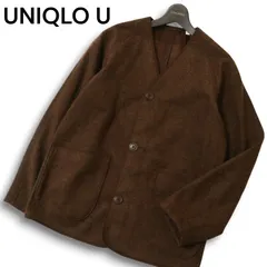 UNIQLO U ユニクロ ユー ルメール 秋冬 ウール混★ ノーカラー フリース カーディガン Sz.M メンズ