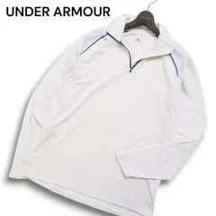 UNDER ARMOUR アンダーアーマー 秋冬 ロゴ★ ストレッチ 裏起毛 長袖 ハーフジップ シャツ トレーニング Sz.LG メンズ
