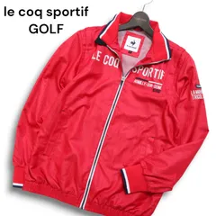le coq sportif GOLF ルコック スポルティフ ゴルフ 裏起毛 発熱 撥水 防風★ ジップ ブルゾン ジャケット Sz.S メンズ 赤