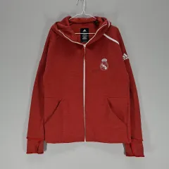 AI 95% アディダス レディース 110 フードジップアップ 春 秋 レッド 64717