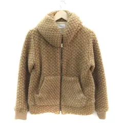 ツモリチサト TSUMORI CHISATO 中綿ジャケット ミドル丈 ボリュームカラー ダブルジップ モヘヤ混 2 ベージュ /SM26のサムネイル