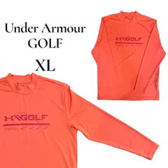 Under Armour GOLF アンダーアーマー　ゴルフウェア　モックネック　XL オレンジ　長袖　スポーツウェア　トレーニングウェア