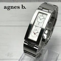 希少✨agnes b. アニエスベー ダブルスクエア文字盤 シルバー レディース 腕時計 クウォーツのサムネイル