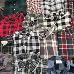 【ラスト一点】ネルシャツ 20枚‼️大特価❗️フォロークーポン有 🇺🇸 ネルシャツ 古着 🉐 20枚セット アメリカ US まとめ売り 仕入れ 卸 古着屋 長袖シャツ  USED【7027ST】