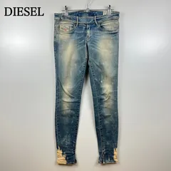 DIESEL y2k archive CHERICK crush bleach skinny denim pants 008QX stretch w27 ディーゼル チェリック クラッシュ スキニーデニムパンツ アーカイブ ギャル