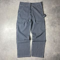 げ*う様 希少 USA製WRONG WHERE ヒッコリーストライプ ダブルニー