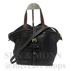 LOEWE ロエベ アナグラム レザー 2way ショルダーバッグ ハンドバッグ ブラック 黒 OJ11