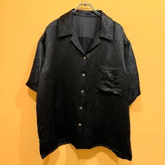 BEAUTY&YOUTH UNITED ARROWS アセテートサテン オープンカラーシャツ シワ加工 ブラック サイズ【送料込み】