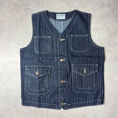 SCHOTT BROS. PERFEITO ストライプデニムベスト L ネイビー - メルカリ
