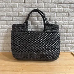 スズランテープ ハンドバッグ かぎ針編み ハンドメイド 手編み マルシェバッグ