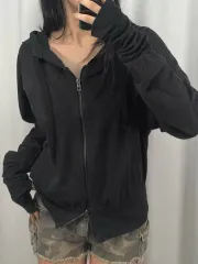 アディダス ステラー マッカートニー ブラック フーディー ジップアップ