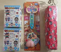 まとめ) 떡잎마을방범대 筆箱 クレヨンしんちゃん 顔変化 フィギュア クレヨンしんちゃん ヒップ キーホルダー 未開封