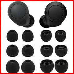 装着感向上 フィット感 水洗い可能 快適 イヤーチップ 柔らかいシリコン製 WF-1000XM3用 WF-1000XM4用 S/M/L3サイズ6ペアセット 用 WF-C500 ブラック WF-C700n用 Sony用 (423c700b3) イヤーピース