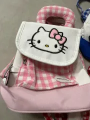 タグ付き新品ハローキティ ピンク CHECK ミニリュック
