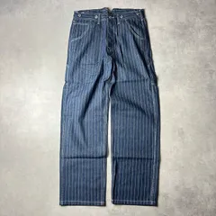 ✅新品未使用　ウォバッシュ　ストライプ　ダブルニー　パンツ　インディゴ　濃紺　L 新品未使用 ウォバッシュ ストライプ ダブルニー パンツ インディゴ