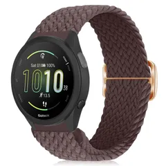 [MokaZii] 20mm バンド Garmin Forerunner 570/Vivoactive 6/ 5/Approach S44/ S50/Vivomove Trend/Venu Sq 2対応 交換バンド 編組 交換ベルト サイズ調節可能 ナイロン製