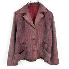 テーラードジャケット【M】レトロ フォーマル オフィス ヴィンテージ 古着 ウォッシュ加工風