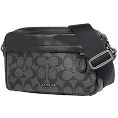コーチ COACH シグネチャー ショルダーバッグ ロゴ 斜め掛け ショルダーバッグ コーティングキャンバス ブラック F50715 レディース 【中古】