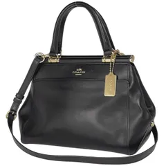 コーチ COACH ロゴ ハンドバッグ 2WAY ショルダーバッグ ハンドバッグ レザー ブラック 31916 レディース 【中古】