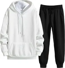 aspersio アスペルシオ 裏起毛 スウェット セットアップ オシャレ 長袖 v系 パーカー 上下セット メンズ ジャージ フード付き トレーナー ジャージ上下 長ズボン 2点 スウェットジャージ (#ホワイト,  3XL)