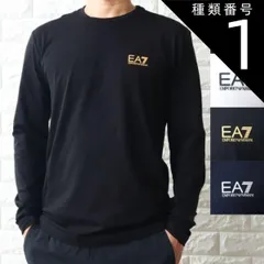 種類1:黒＋ホワイトロゴ/S 長袖Tシャツ ロンT メンズ エンポリオ アルマーニ EA7 ロゴ 8NPT28 PJVQZ 【新作 2025春夏 モデル 】
