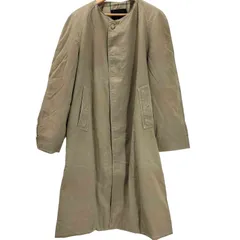 バーバリーズ BURBERRYS 80-90S 黒金タグ 英国製 裏地ノバチェック コットン ノーカラー コート 比翼 メンズ 表記無 