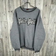 PELLE PELLE ペレペレ 肉厚 厚地 裏起毛 エルボーパッチ リンガーネック スウェット スエット トレーナー メンズ XL サイズのサムネイル