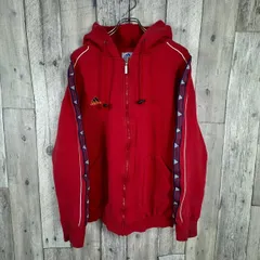 OLD adidas 90s アディダス 両面 ロゴ 刺繍 裏起毛 肉厚 厚地 スウェット スエット ジップ パーカー